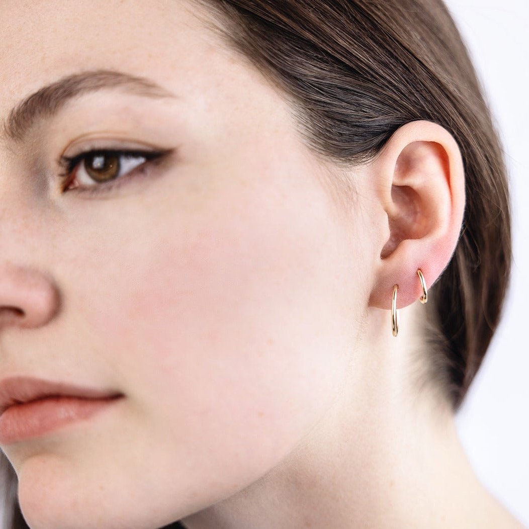 Rue Hoops-14k Solid Gold